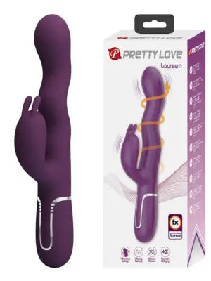 Pretty Love Laursen Dark Purple Waving & Vibrating Rabbit Vibrator