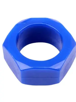 Nust Bolts Cock Ring-Blue