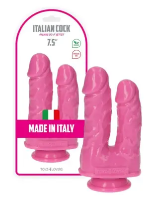 Dildo Podwójna Penetracja Romolo e Remo Pink 7.5""