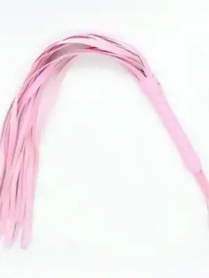 Pejcz-Frusta a frange Skórzany Flogger z Frędzlami Pink