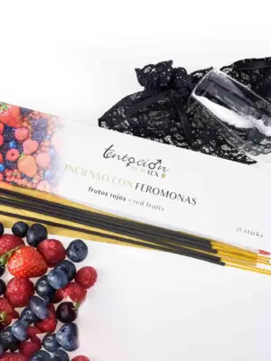 PACK OF 25 PHEROMONE INCENSE STICKS WITH RED BERRIES SCENT TENTACIÓN PLAY SEX