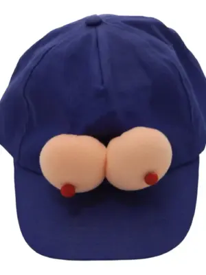 Kinky Pleasure - DS003 - Cap With Breasts - Blue - One Size