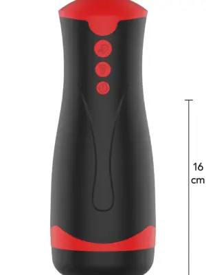 Masturbator Vibrating&Squeeze Black