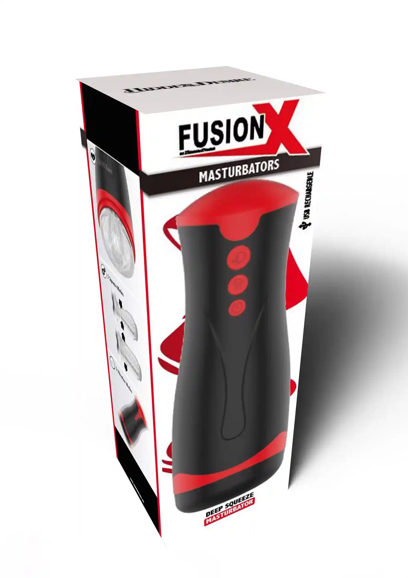 Masturbator Vibrating&Squeeze Black - obrazek 2