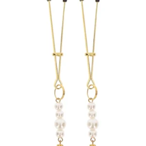 Tweezers With Pearls Gold