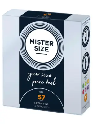 MISTER SIZE 57mm Condoms 3pcs Natural