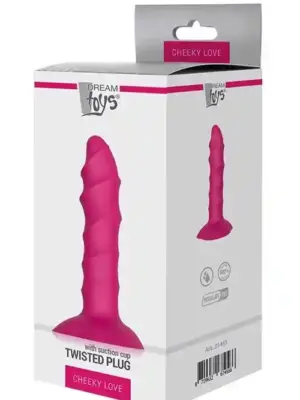 CHEEKY LOVE TWISTED PLUG WITH SUCTION CU