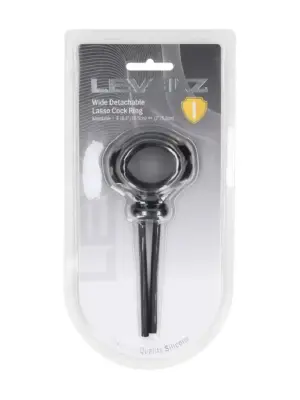Detachable Wide Adjustable Silicone Lasso Cockring - 5mm - Black