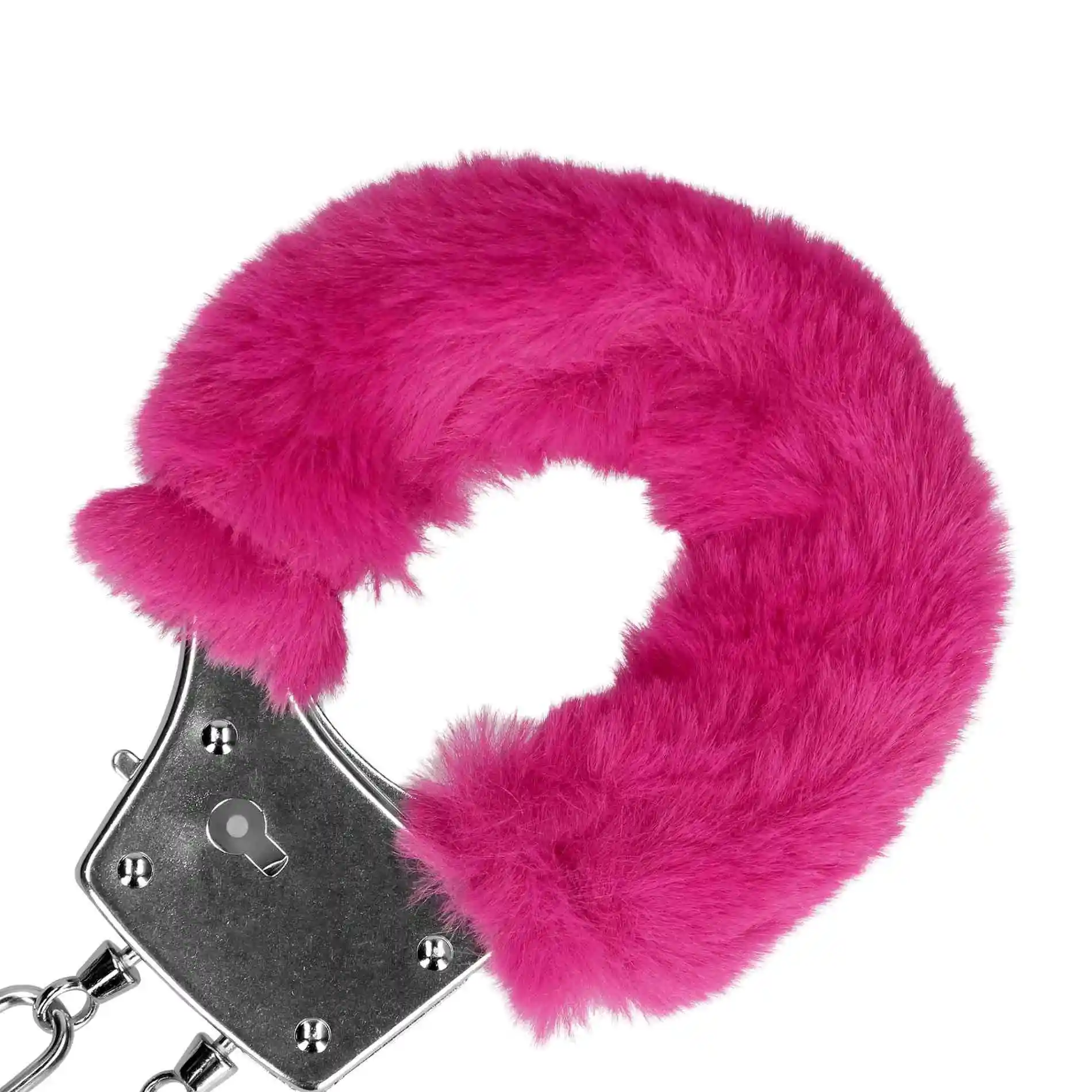 Furry Metal Hand Cuffs - Pink - obrazek 6