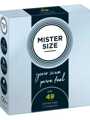 Mister Size 49mm pack of 3
