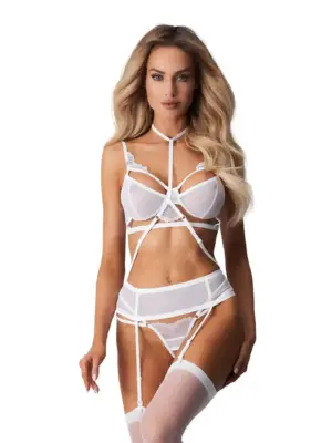 Premisis White otwarty komplet 3-częściowy   S/M