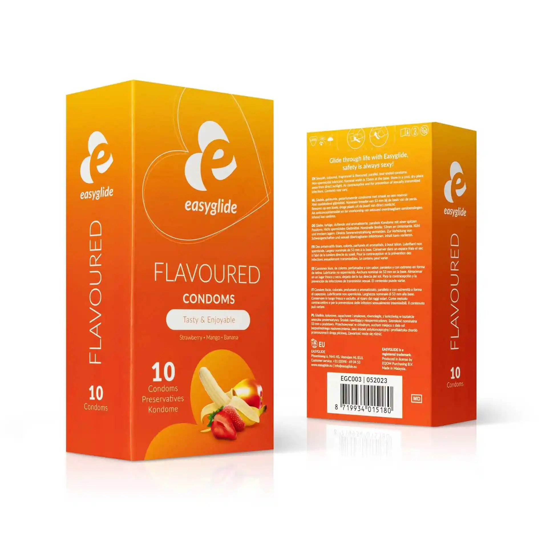 EasyGlide - Flavored Condoms 10 pcs - obrazek 2