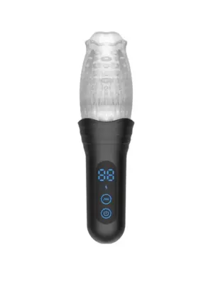 Rotating vibration and thrusting masturbator
