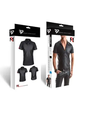 Koszulka Polo Wetlook z Przeszyciami - Rozmiar M