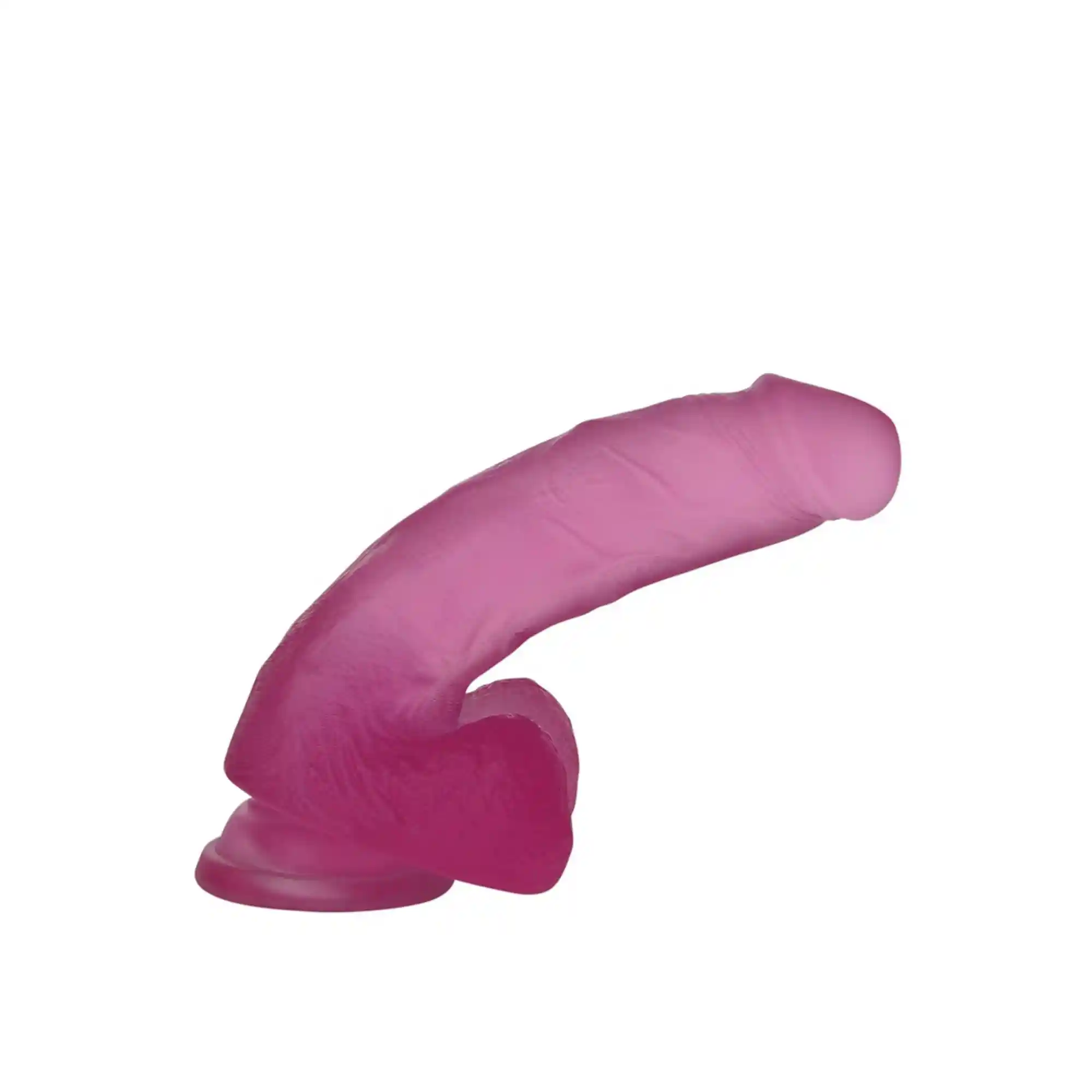 Dildo Crystal Medium Pink 7 cali - obrazek 4