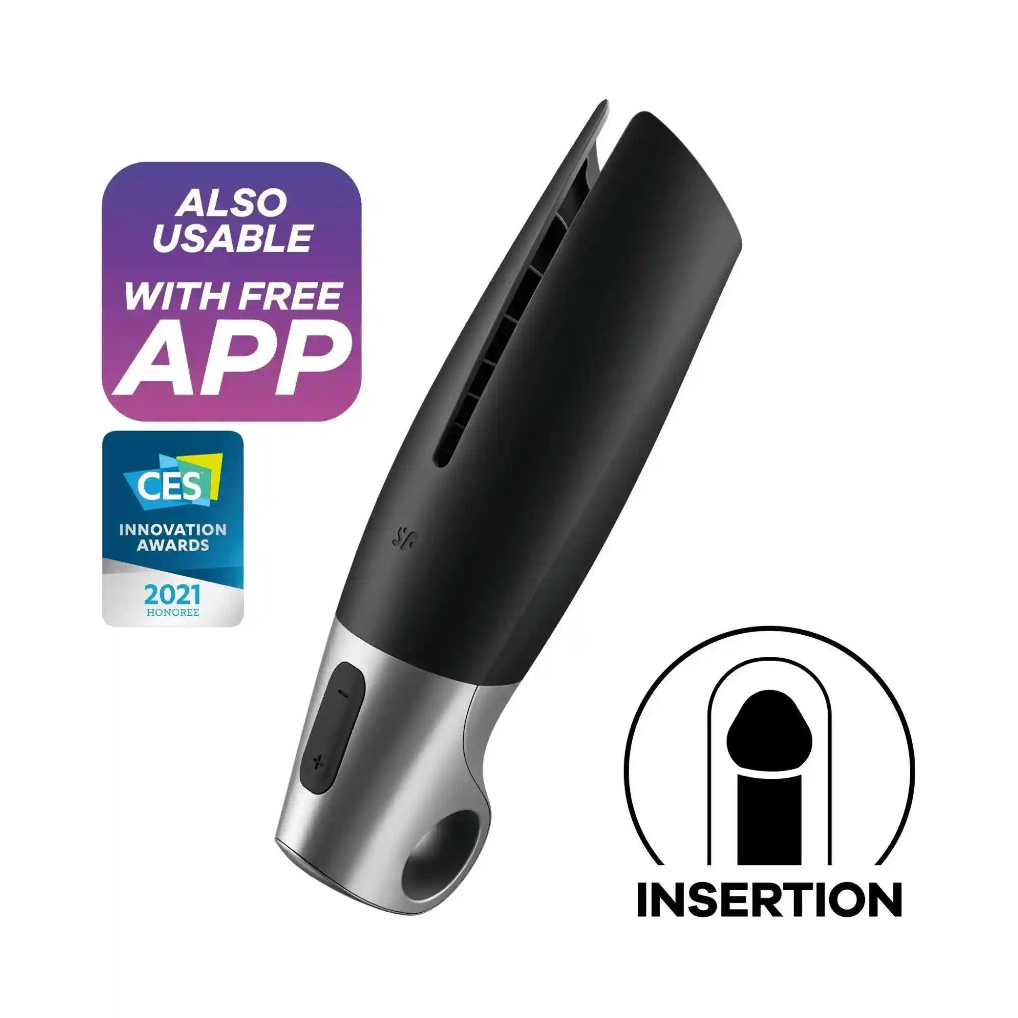 Power Masturbator black silver - obrazek 5