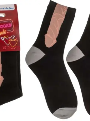Skarpetki Penis Czarne – Sprzęt Tak Długi, Że Kończy Się w Skarpecie