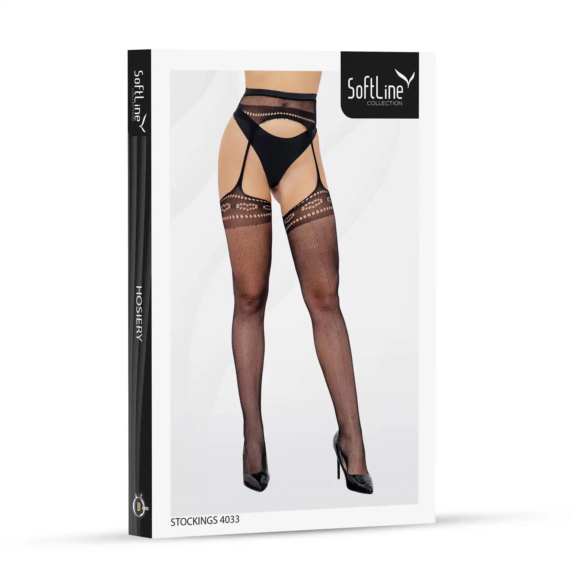 Stockings 4033 black - obrazek 3