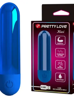 Pretty Love Kiwi - Rechargeable Bullet Vibrator - Blue