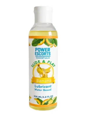 Power Escorts - DR10 - Banana Water-Based Lubricant 200ml – Slide & Play Personal Lube