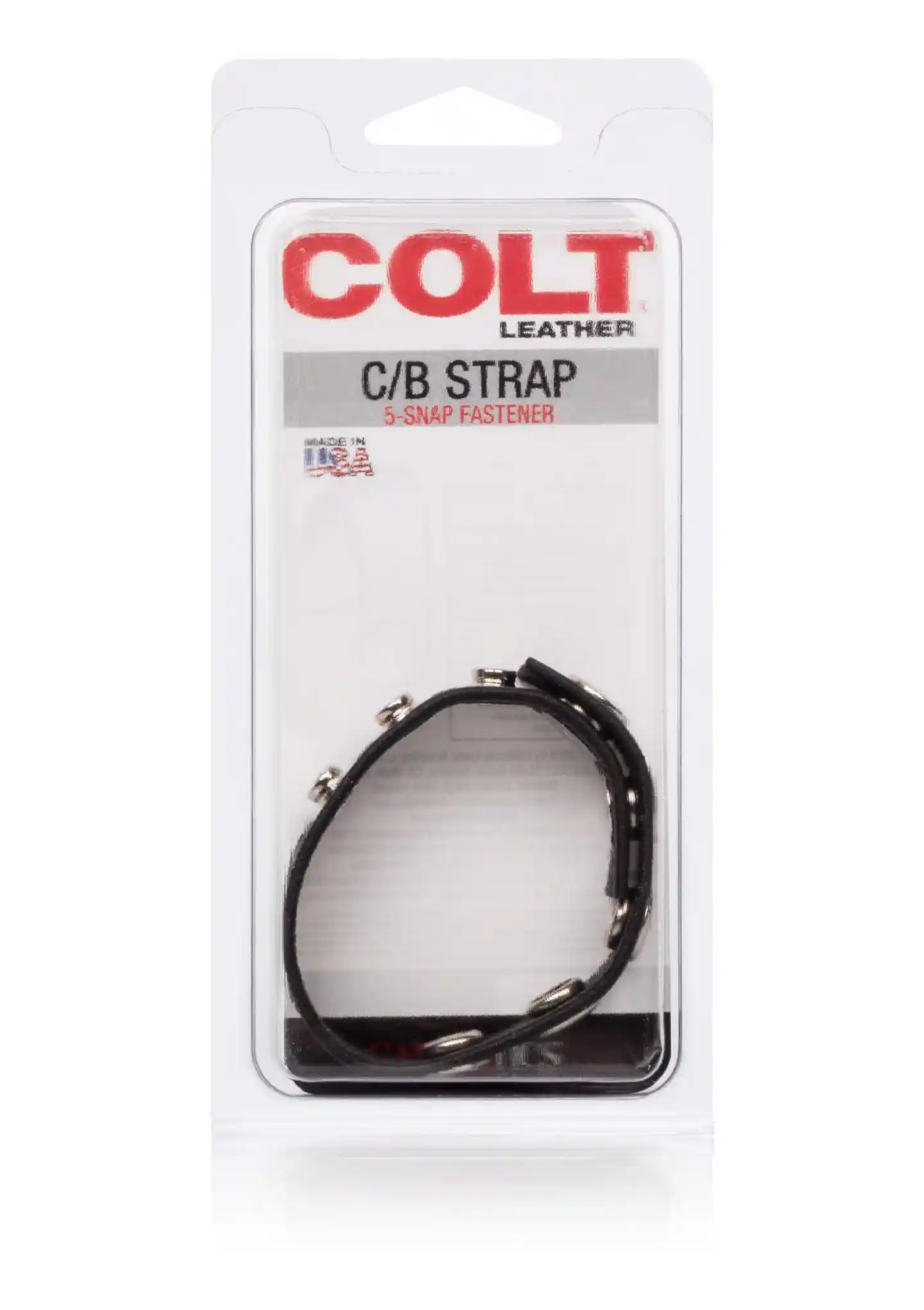 COLT Leather C/B Strap 5-snap Black - obrazek 2