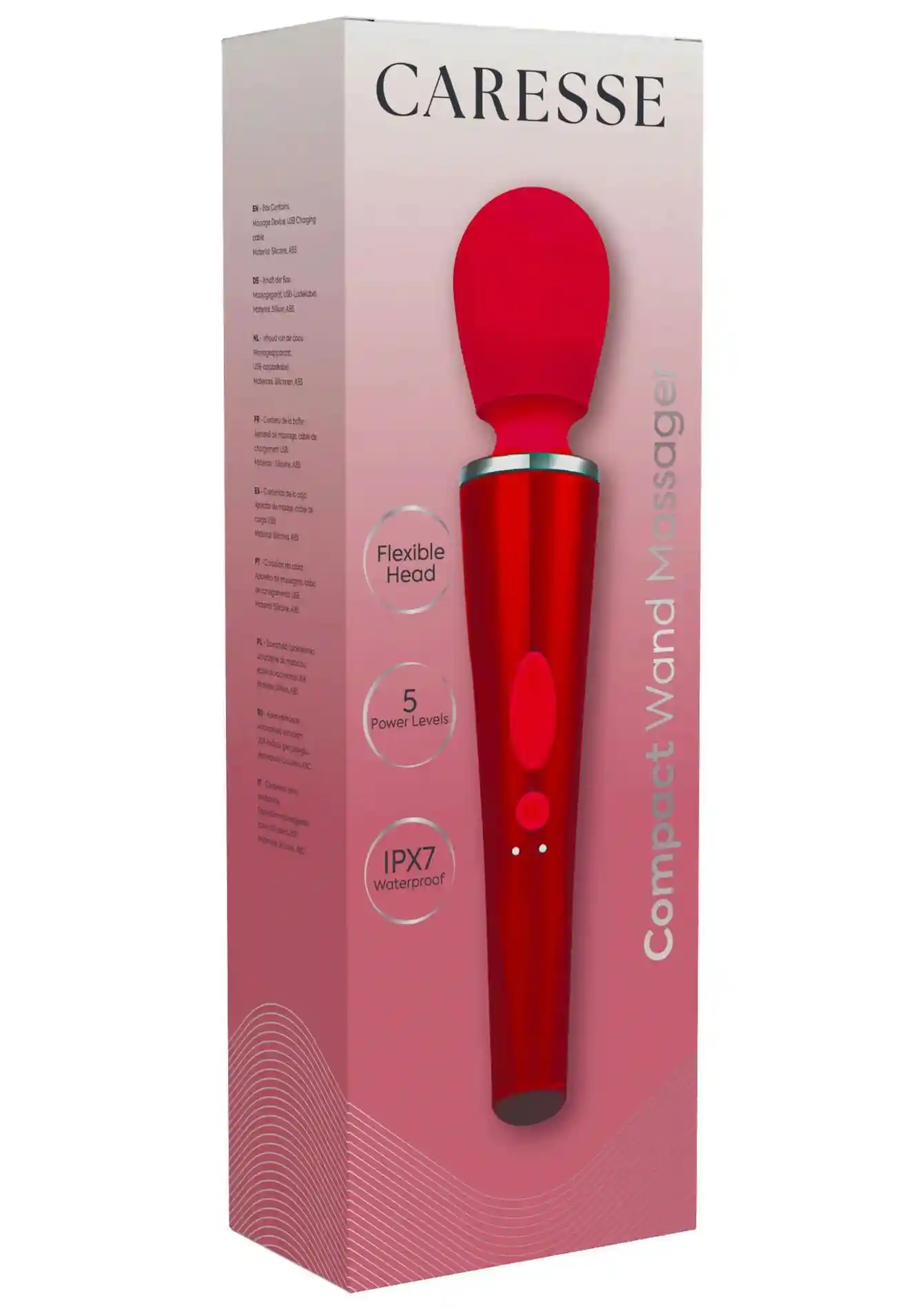 Caresse Compact Wand Massager red - obrazek 2