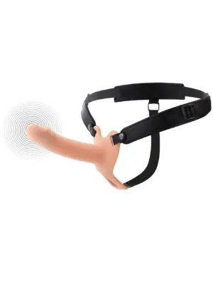 Hollow Penis Strapon Vibrating Silicone 16 cm