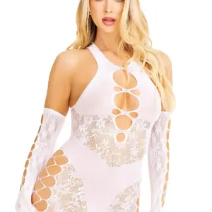 Racer Back Mini Dress and Matching Gloves