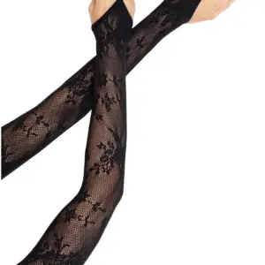 Floral Net Extra Long Gauntlet Arm Warmers