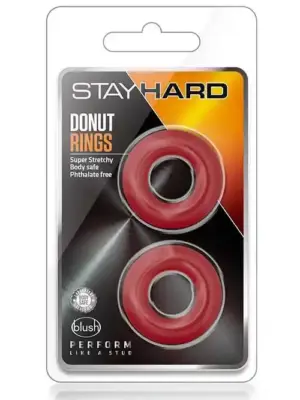 STAY HARD DONUT RINGS RED