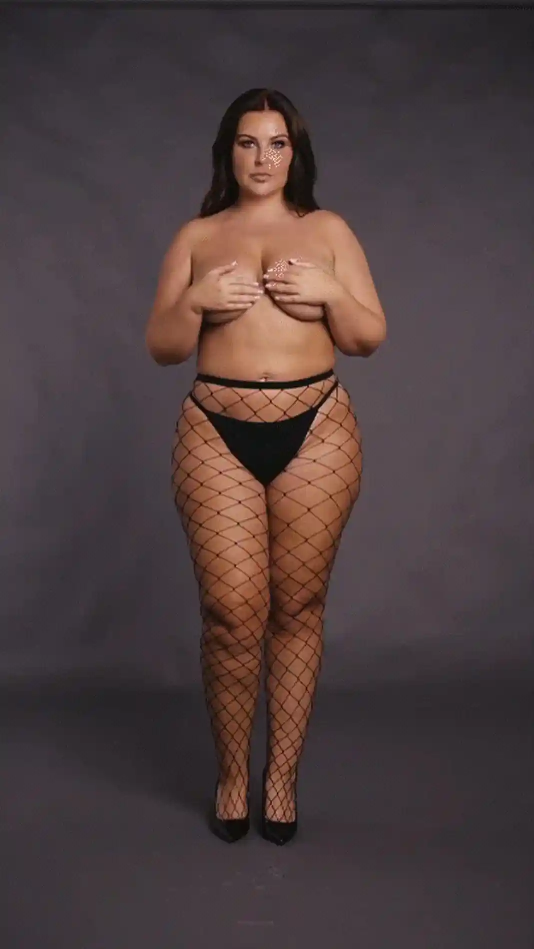 Panty with big fishnet structure. - obrazek 7