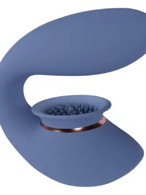 Twitch 3 - Rechargeable Vibrator & Suction - Silicone - 10 Speed - Blue/Grey