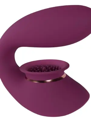 Twitch 3 - Rechargeable Vibrator & Suction - Silicone - 10 Speed - Burgundy