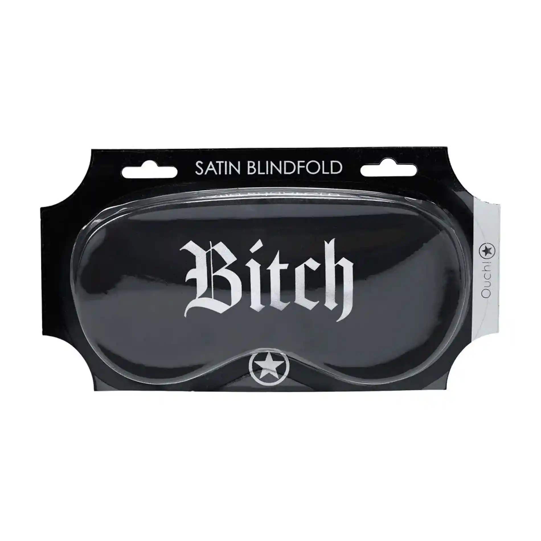 Bitch - Printed Satin Mask - Black - obrazek 2