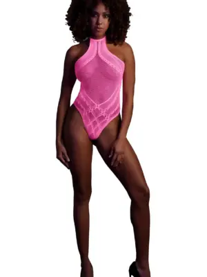 Body with Halter Neck - Neon Pink - XS/XL