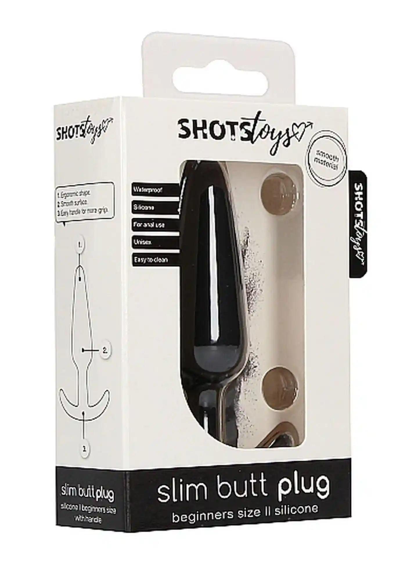 Slim Butt Plug - Black - obrazek 2