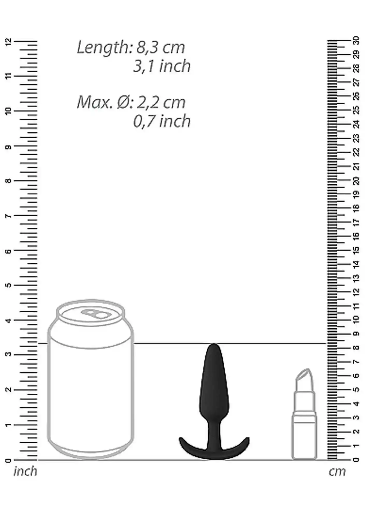Slim Butt Plug - Black - obrazek 3