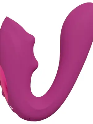 VIVE - Yuki - Rechargeable Dual Motor - G-Spot Vibrator with Massaging Beads - Pink