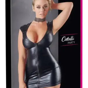 Wet Look Dress with Zip S