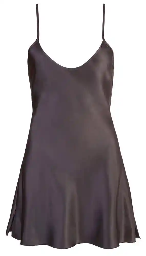 Satin Chemise Black S - obrazek 3