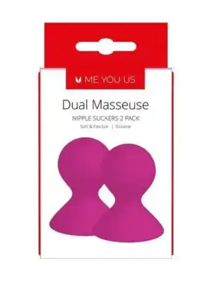 Pompka- Me You Us Dual Masseuse Silicone Nipple Suckers 2 Pack Purple
