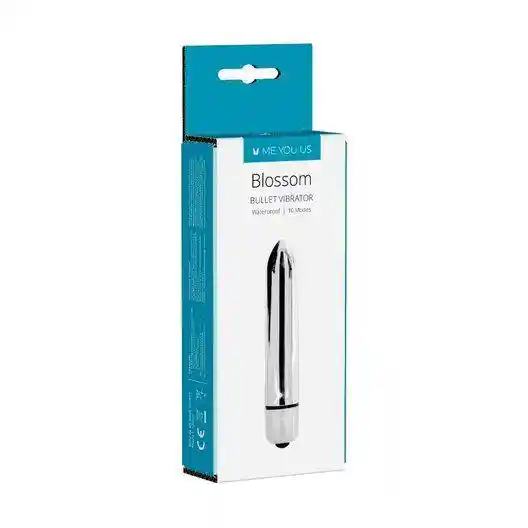 Wibrator- Me You Us Blossom 10 Mode Bullet Vibrator Silver - obrazek 3