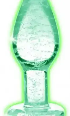 Glow in the dark glass anal plug