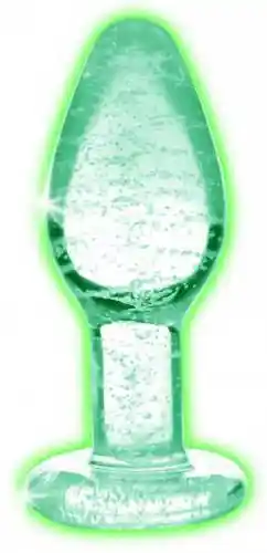 Glow in the dark glass anal plug