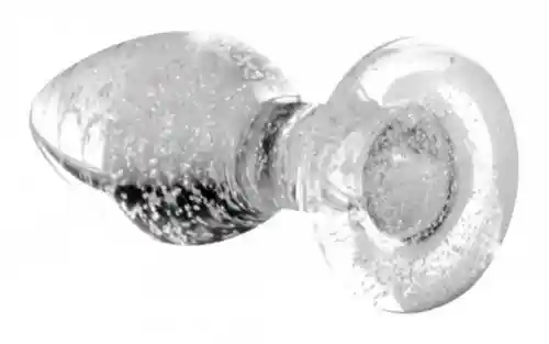 Glow in the dark glass anal plug - obrazek 2