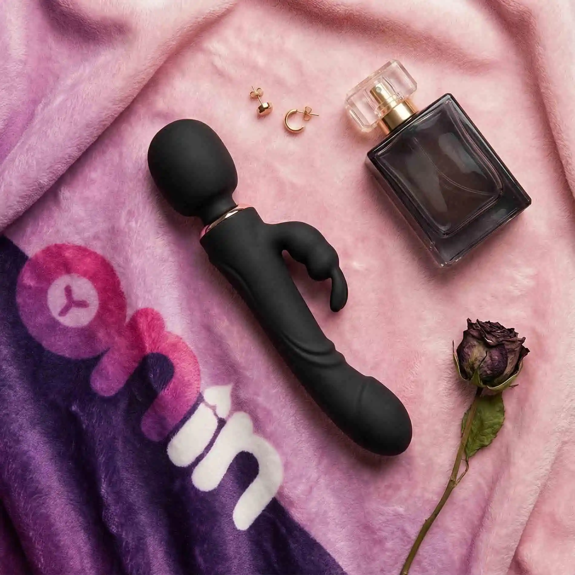 Rabbit vibrator - black - obrazek 2