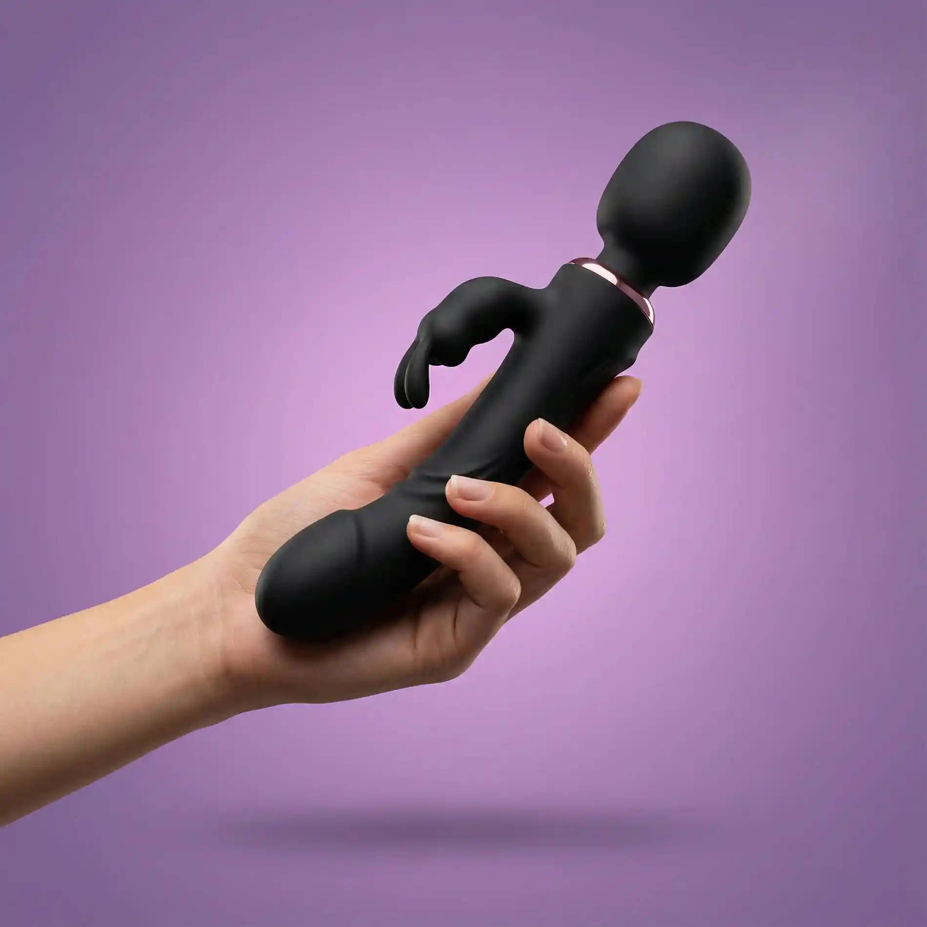 Rabbit vibrator - black - obrazek 7