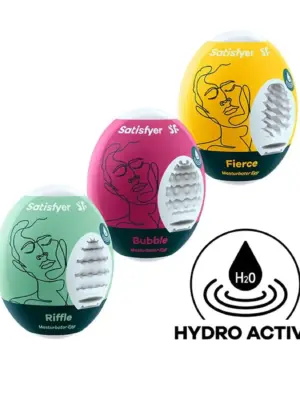 Masturbator Egg 3er Set Riffle,Bubble,Fierce