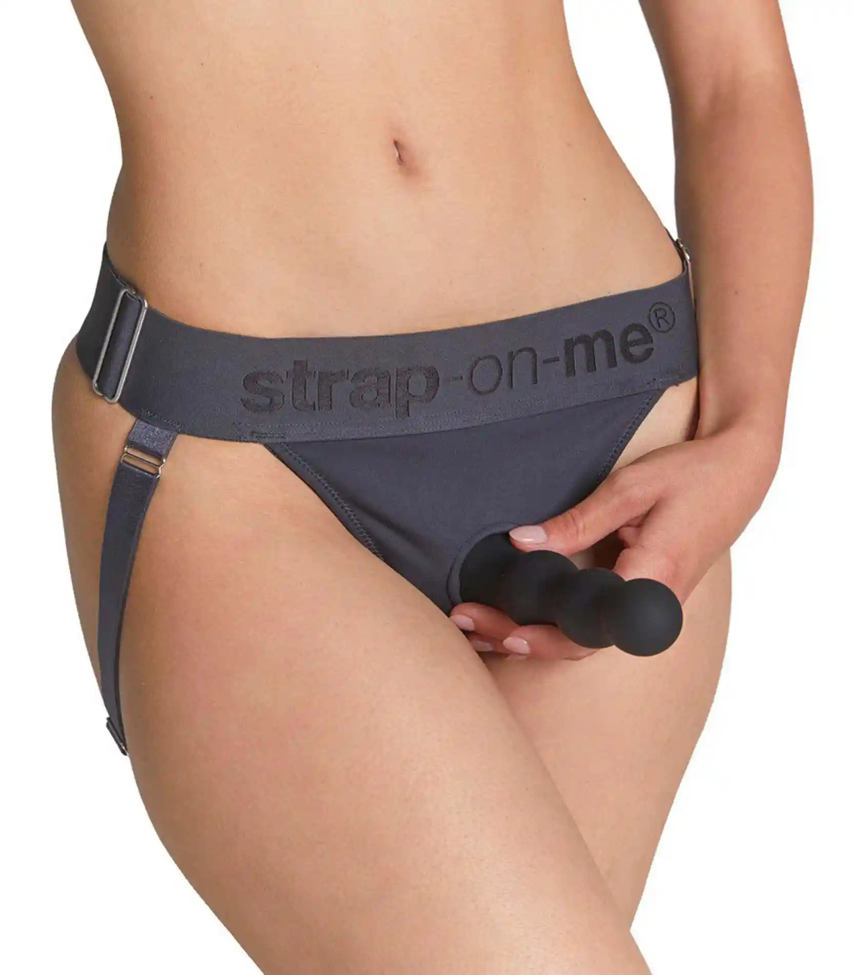 HARNESS LINGERIE UNIQUE- ONE SIZE - GREY - obrazek 3