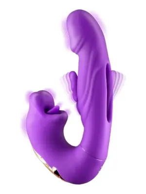 Kissy 3-in-1 Rabbit Vibrator purple